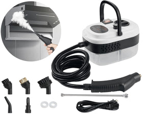 Foandbevi steam cleaner front view for convenient handheld cleaning.