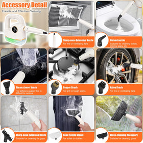 Foandbevi steam cleaner short hose enables handheld precision in tight spaces.
