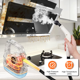 Foandbevi steam cleaner heats to 105°C for fast grime lifting.