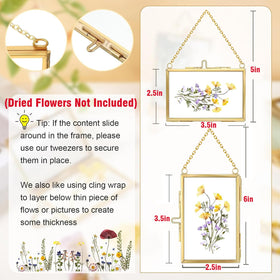 FOCHIER F brass frame with hanging chain, versatile gold ornament