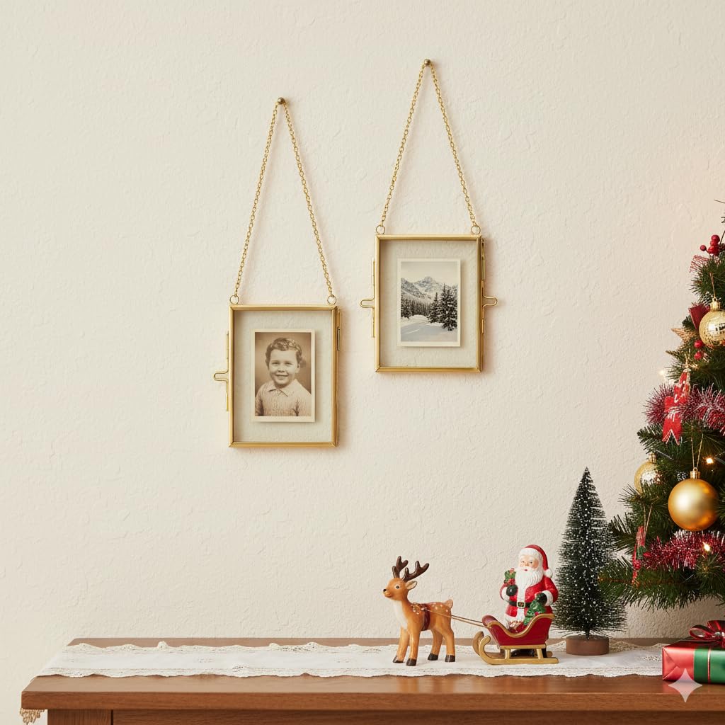 FOCHIER F durable brass frame protects keepsakes year after year