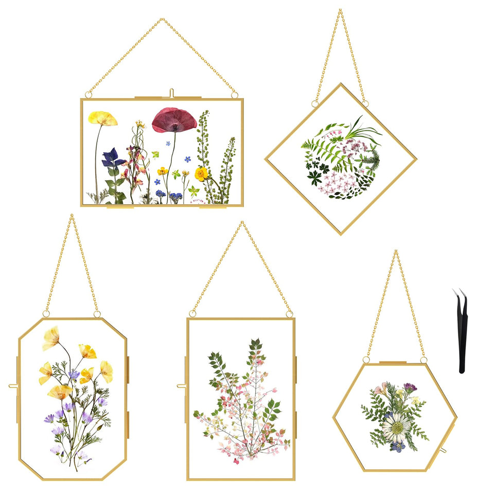 FOCHIER F pressed flower square frame for wall art display