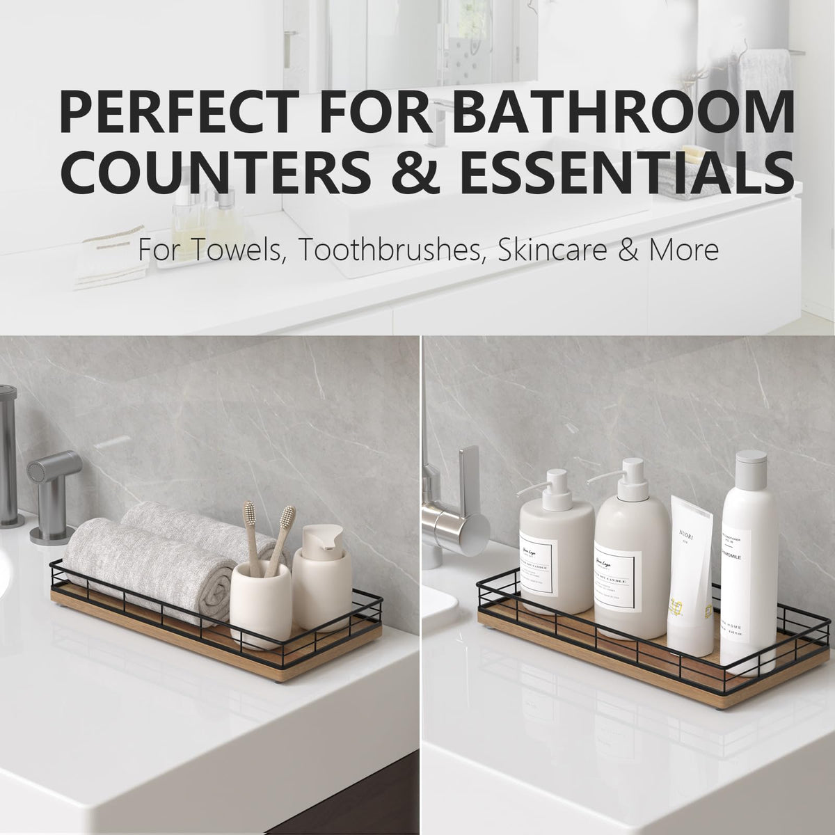 Focusonit compact design maximizes small bathroom counter space.