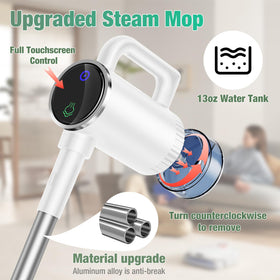 FODFINU 11-in-1 steam mop three-level steam control in action
