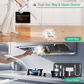 FODFINU 11-in-1 steam mop chemical-free cleaning with pure steam