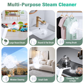 FODFINU 11-in-1 steam mop hardwood and tile cleaning on floors