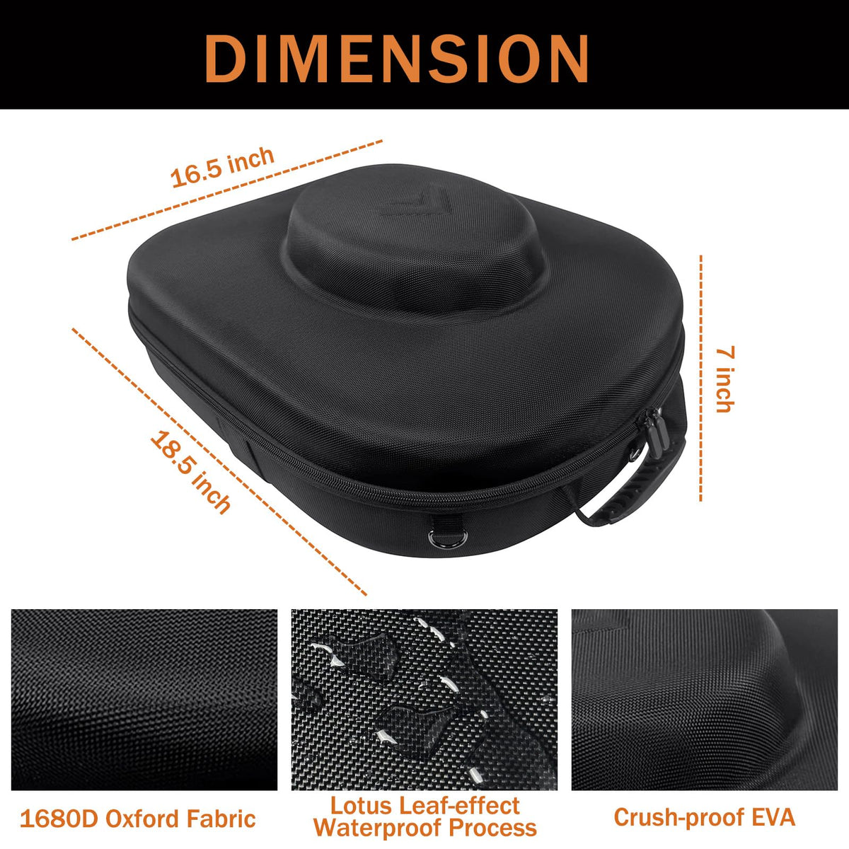 Foeran travel hat case with a wide-brim hat to preserve shape on the move.