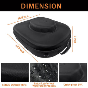 Foeran travel hat case with a wide-brim hat to preserve shape on the move.