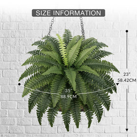 FOGSKY fake ferns large leaves 17in create dramatic foliage in any room.