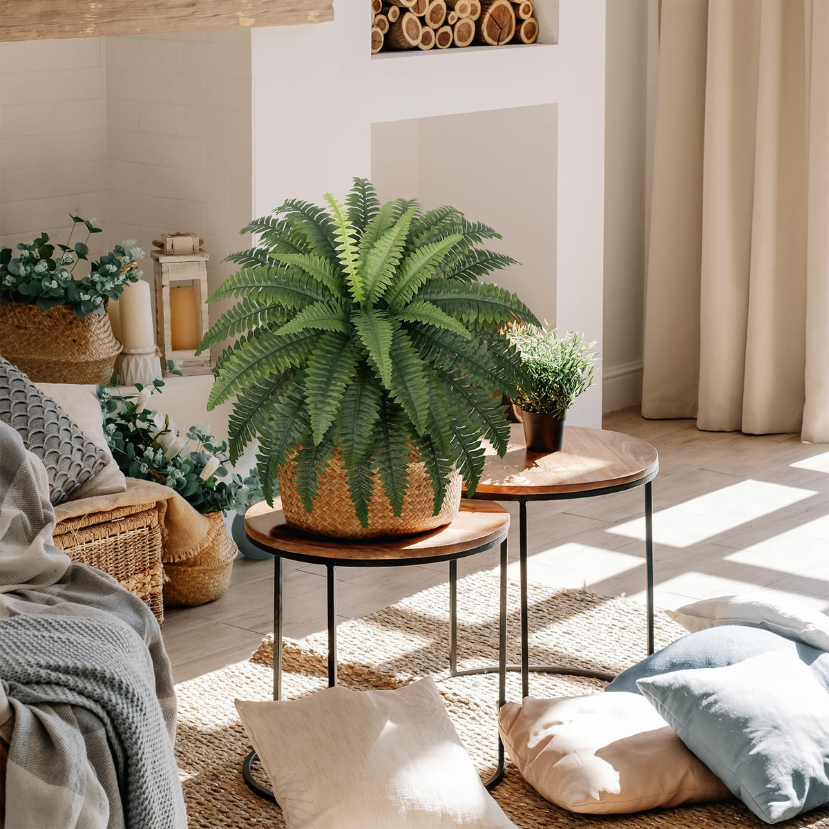 FOGSKY fake ferns maintenance-free décor that stays vibrant year-round.