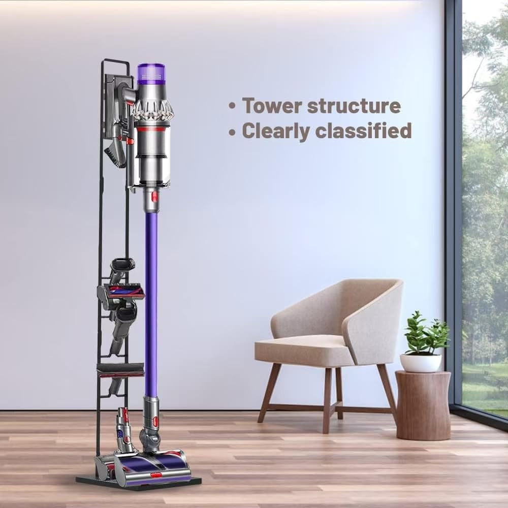 Foho metal frame emphasizes durability for daily Dyson use.