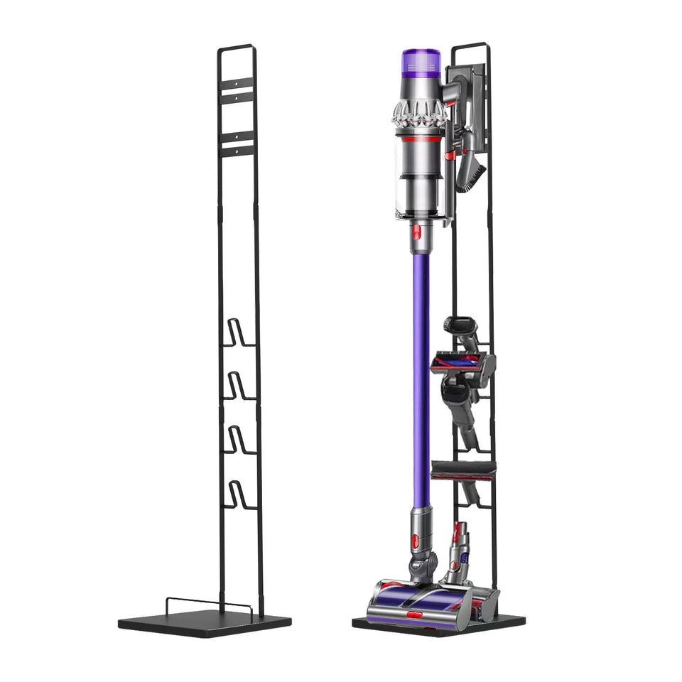 Foho Dyson vacuum stand with sturdy base keeps tools in easy reach.