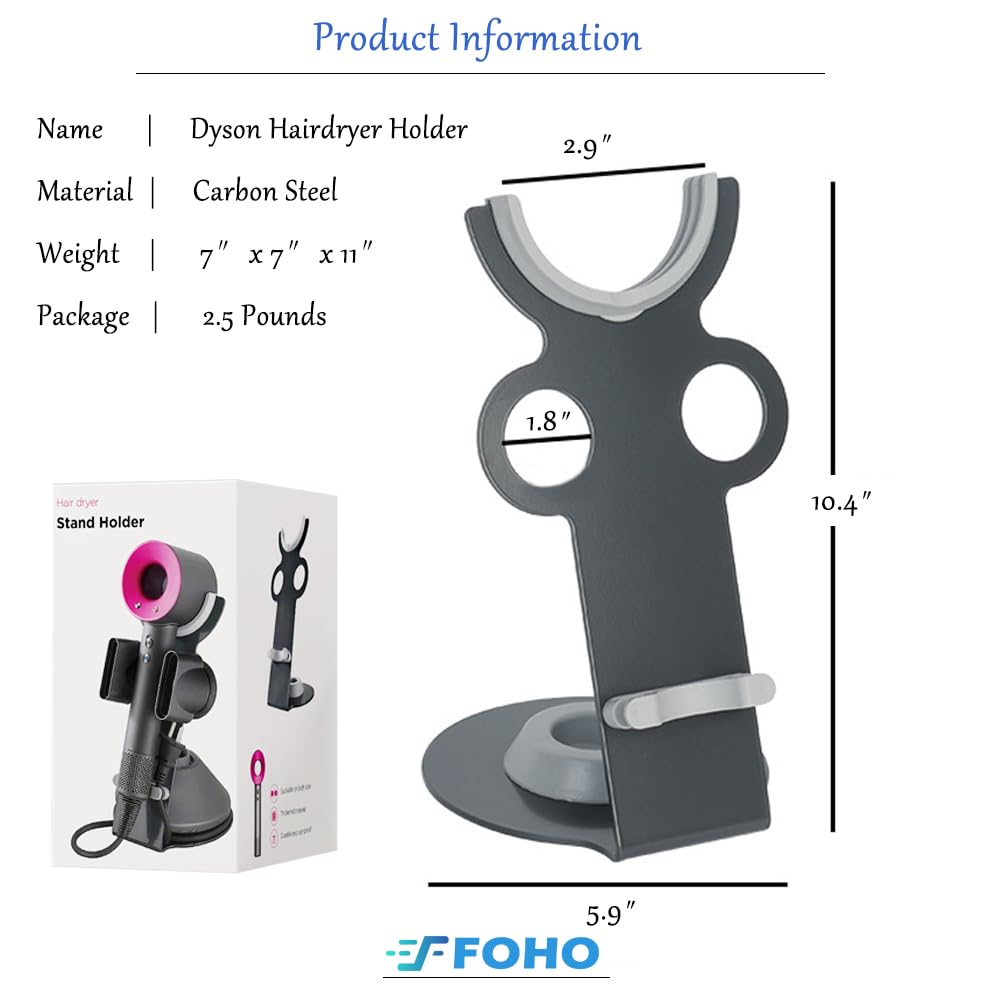 Foho Supersonic aluminum stand offers sturdy support with a polished finish.