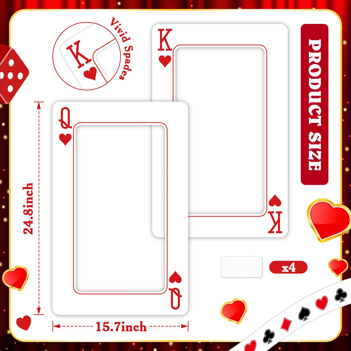 Foilswirl king photo frame ideal for poker night group shots
