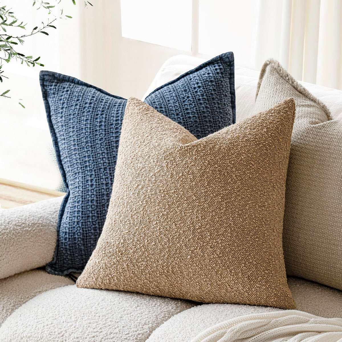 Foindtower 20x20 inch pillow covers simplify coordinating cushions