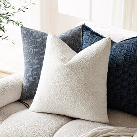Foindtower bedroom-friendly pillow cover enhances cozy seating.