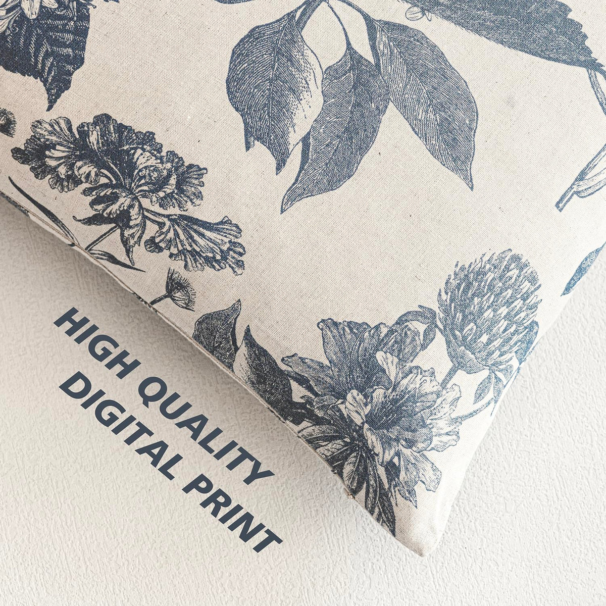 Foindtower blue floral pattern decorative cover ideal for sofa or bed