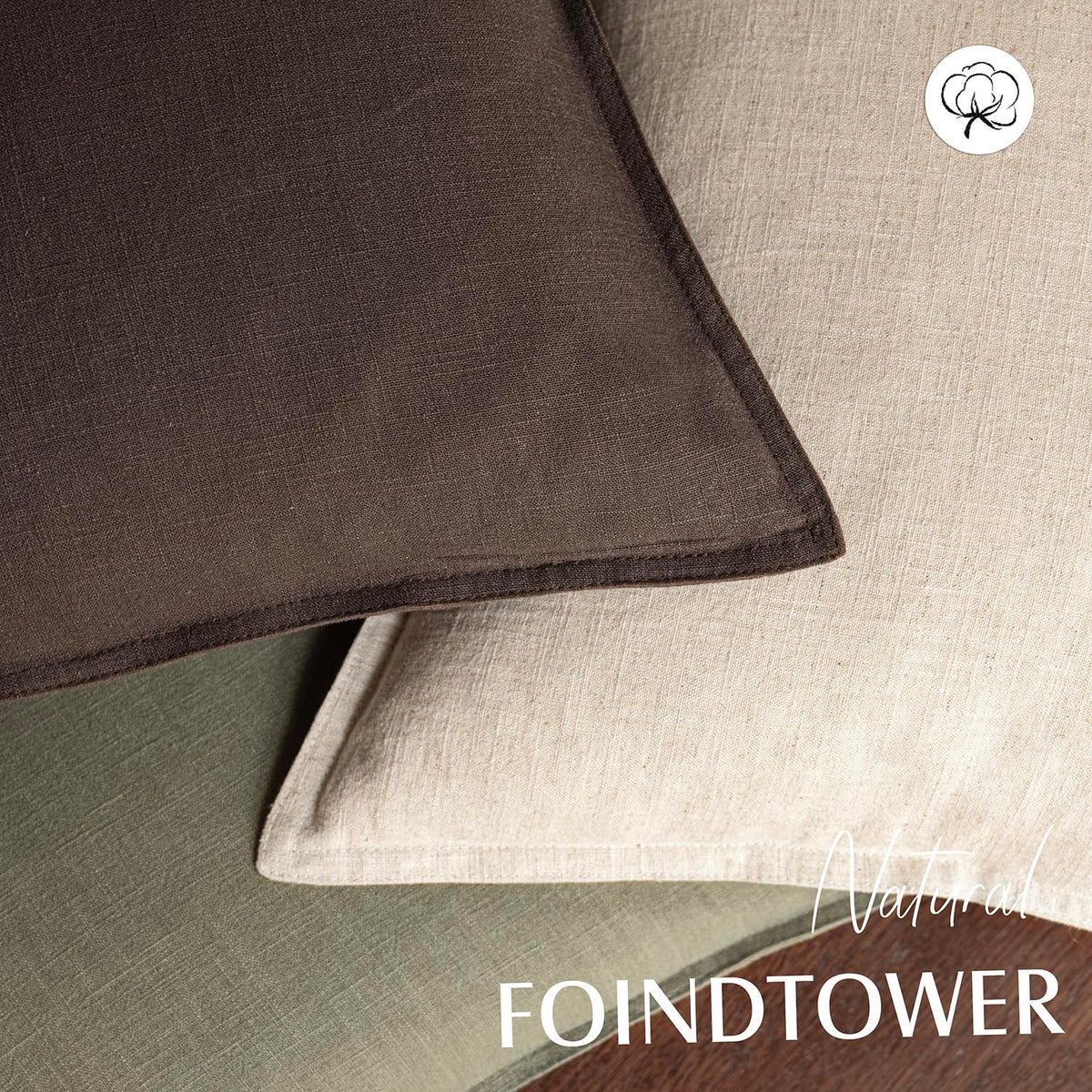 Foindtower boho farmhouse pillow cover blends with eclectic decor and cozy vibes.