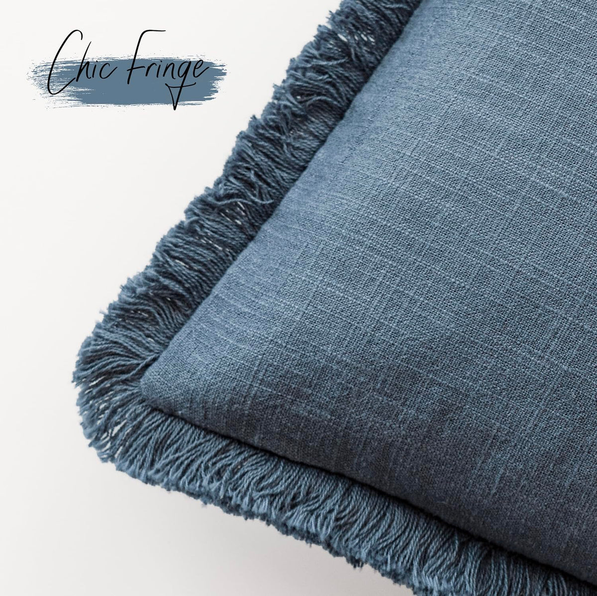 Foindtower boho fringe edge pillow case enhances cozy living room style