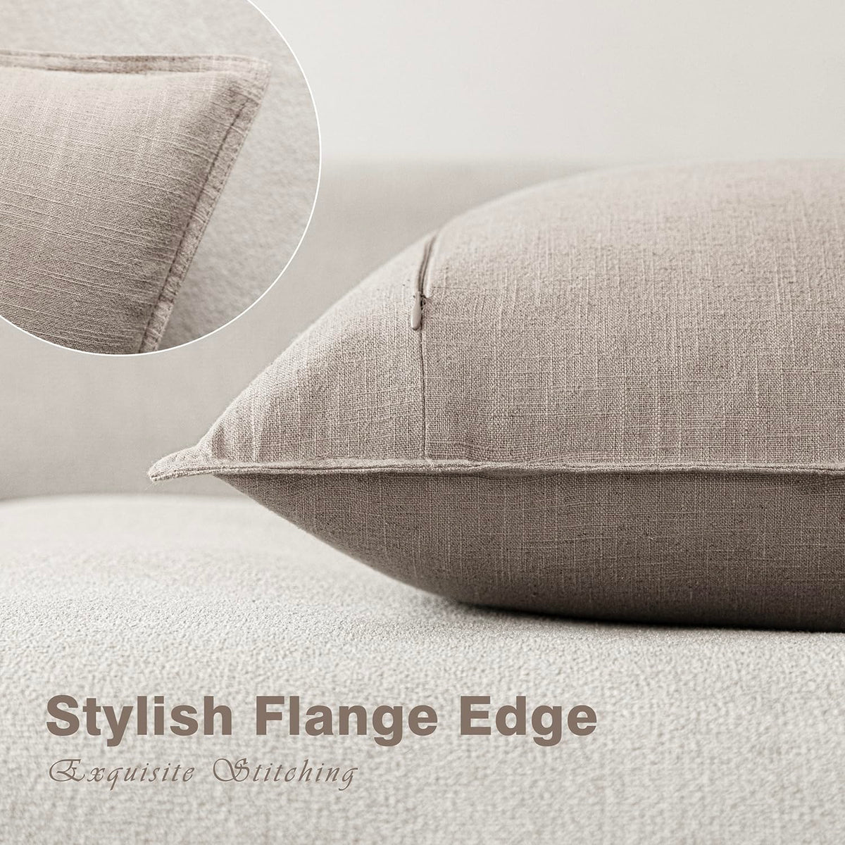 Foindtower boho pillow cover with flange edges enhances cozy living spaces.