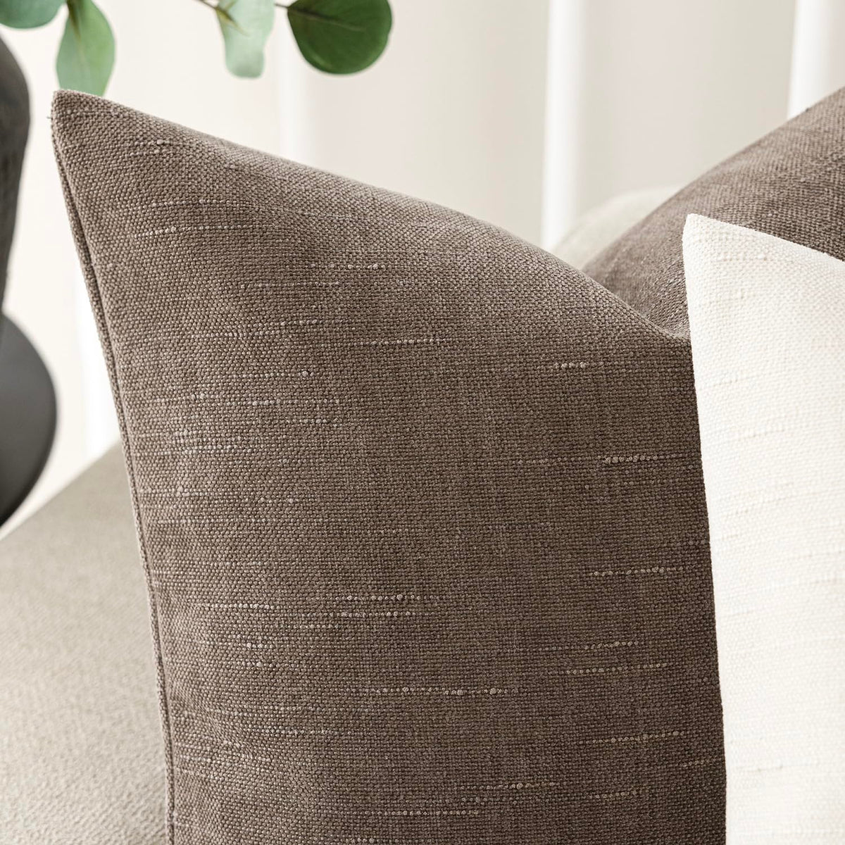 Foindtower chenille fabric closeup shows plush texture for a warm seating area.