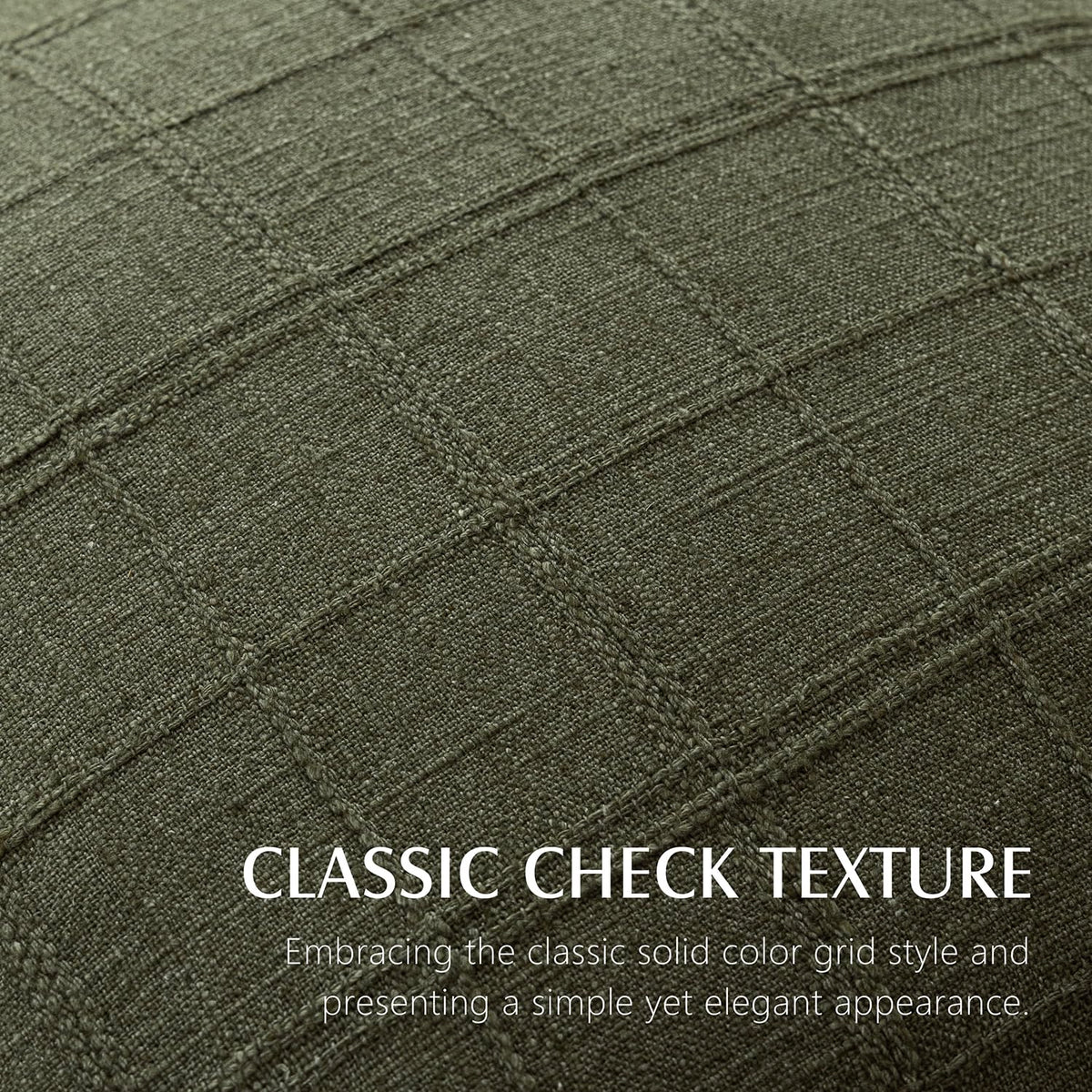Foindtower classic grid texture cushion cover adds timeless style