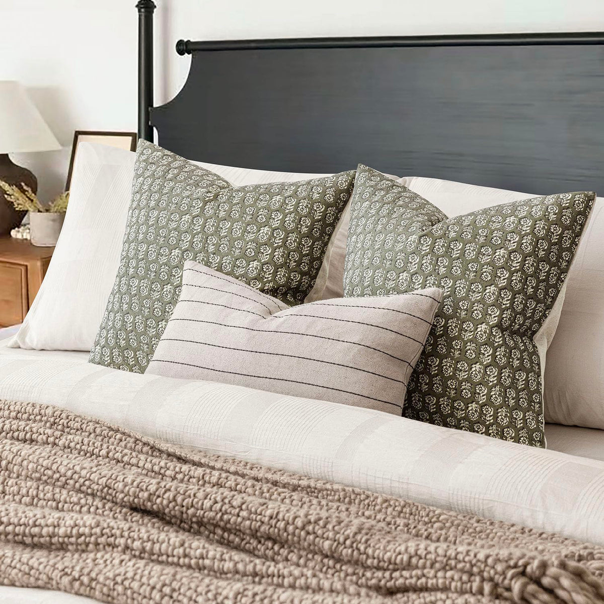 Foindtower decorative pillow cover styled on a sofa for cozy living spaces.