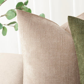 Foindtower decorative pillow cover adds refined texture to living room seating.