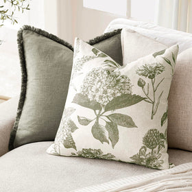 Foindtower farmhouse decor cushion cover adds neutral elegance to couches and chairs.