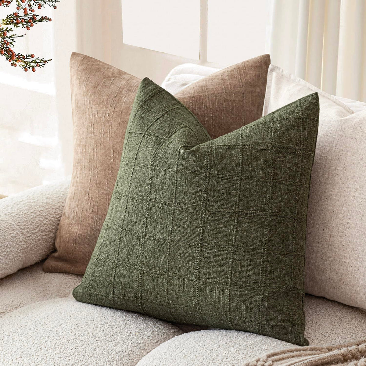 Foindtower farmhouse decor pillow cover suits sofas and chairs