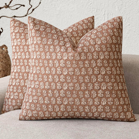 Foindtower floral pillow cover 20x20 adds subtle sofa charm.