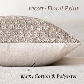 Foindtower two-pack pillow covers show color-fast floral print on soft fabric.