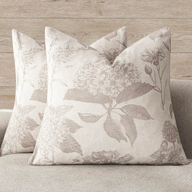 Foindtower linen floral pillow cover with double-sided design enhances sofa styling