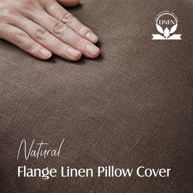 Foindtower linen ramie pillow cover showing natural texture and breathable comfort.