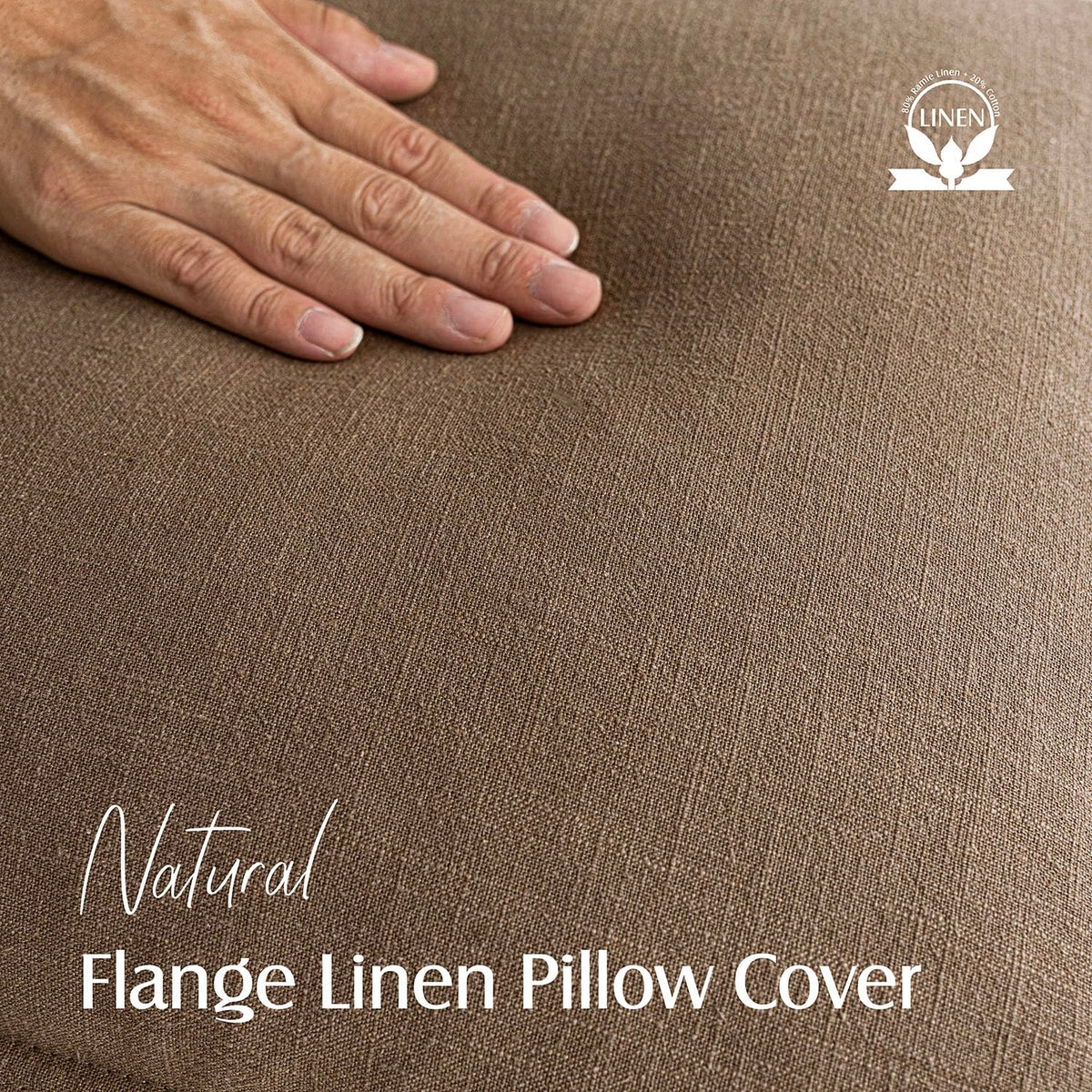 Foindtower pillow cover with flange edge detail adds depth to bed or sofa decor.