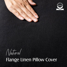 Foindtower pillow cover with flange edges highlights durable stitching and refined details.