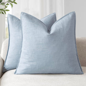 Foindtower pillow cover with flange edges enhances sofa style and durability.