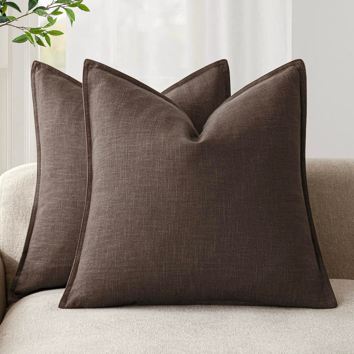 Foindtower pillow cover with flange edges for durable, stylish cushions in any room.