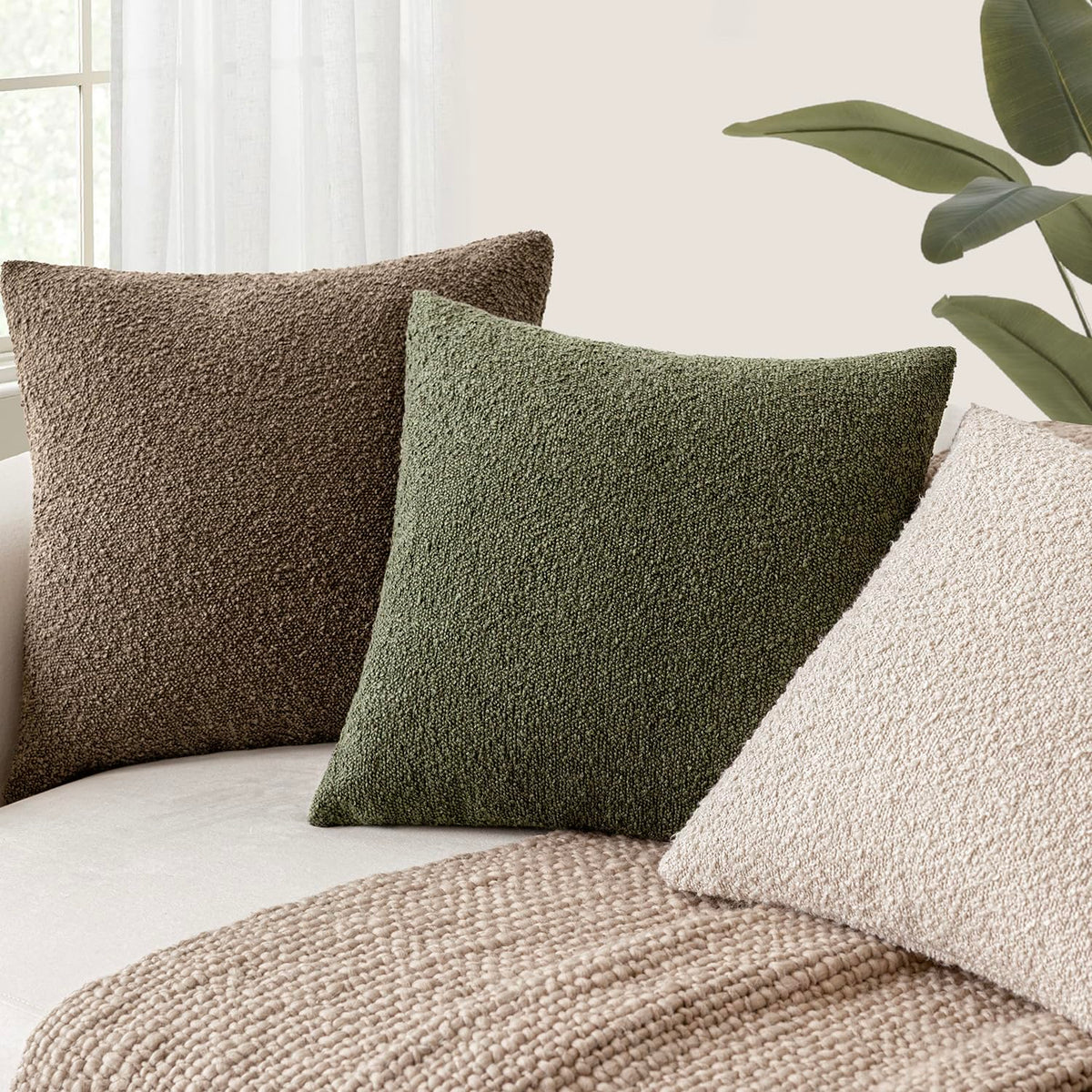 Foindtower 26x26 pillow cover complements living room or bedroom layouts.