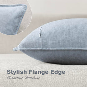 Foindtower ramie cotton fabric pillow cover offers breathable comfort.