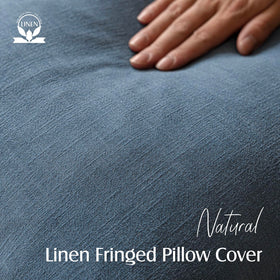 Foindtower ramie linen pillow cover soft, breathable fabric for year-round comfort