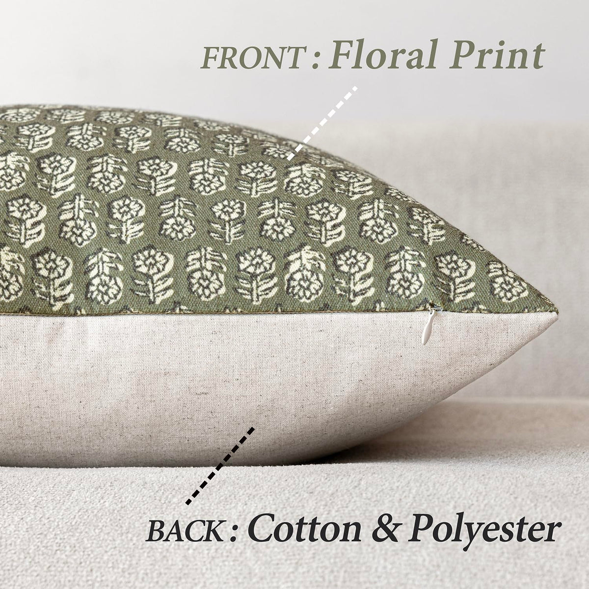 Foindtower pillow cover texture close-up highlights soft skin-friendly fabric.