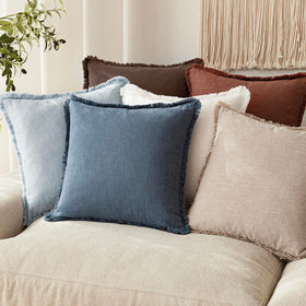 Foindtower set of 2 fringe pillow covers elevates bed and sofa styling