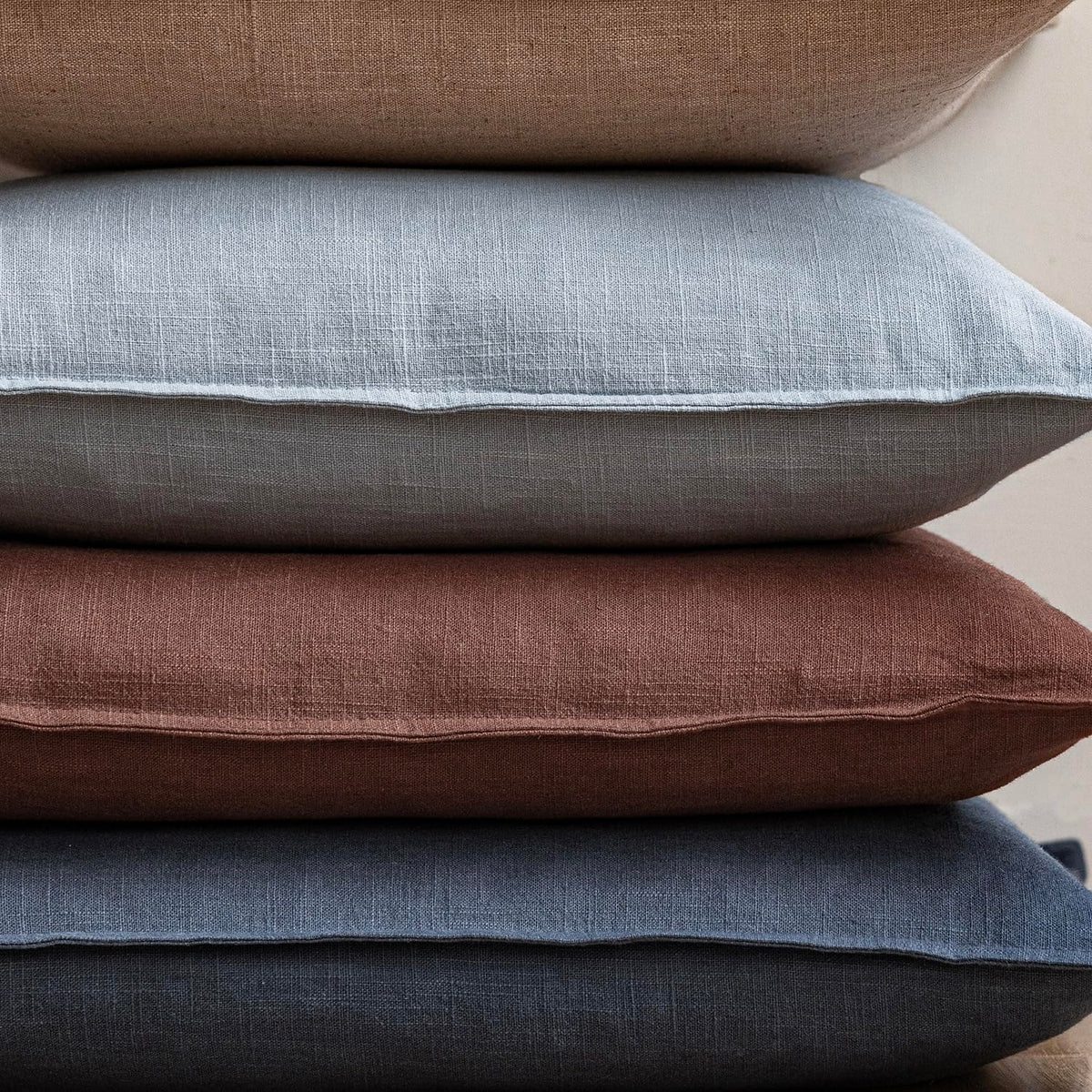 Foindtower sky blue decor pillow cover enhances living room ambiance.