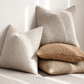 Foindtower soft handfeel pillow cover adds comfort to lounge seating.