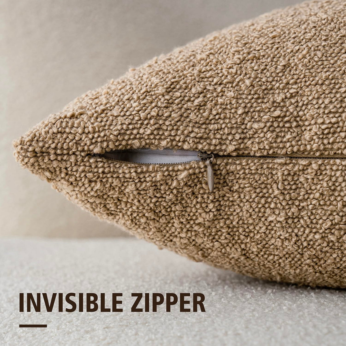 Foindtower soft polyester boucle fabric detail enhances everyday comfort