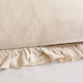 Foindtower viscose-linen pillow cover offers airy comfort and tactile texture