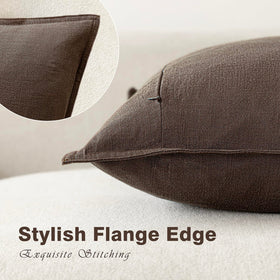 Foindtower solid neutral pillow cover adds versatile decor for living room or bedroom.