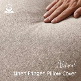 Foindtower two-pillow covers 18x18 in natural linen, ready to refresh your sofa.