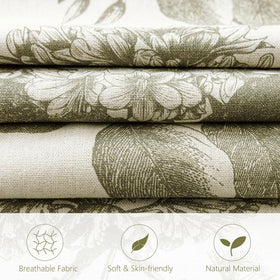 Foindtower vintage floral cushion cover in sage green enhances sofa and bedroom styling.